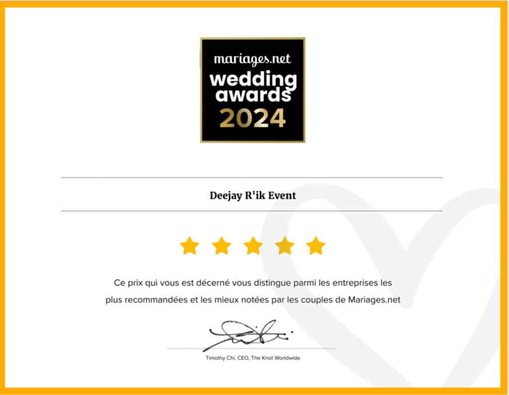 Wedding awards 2024 Deejay R'ik Events